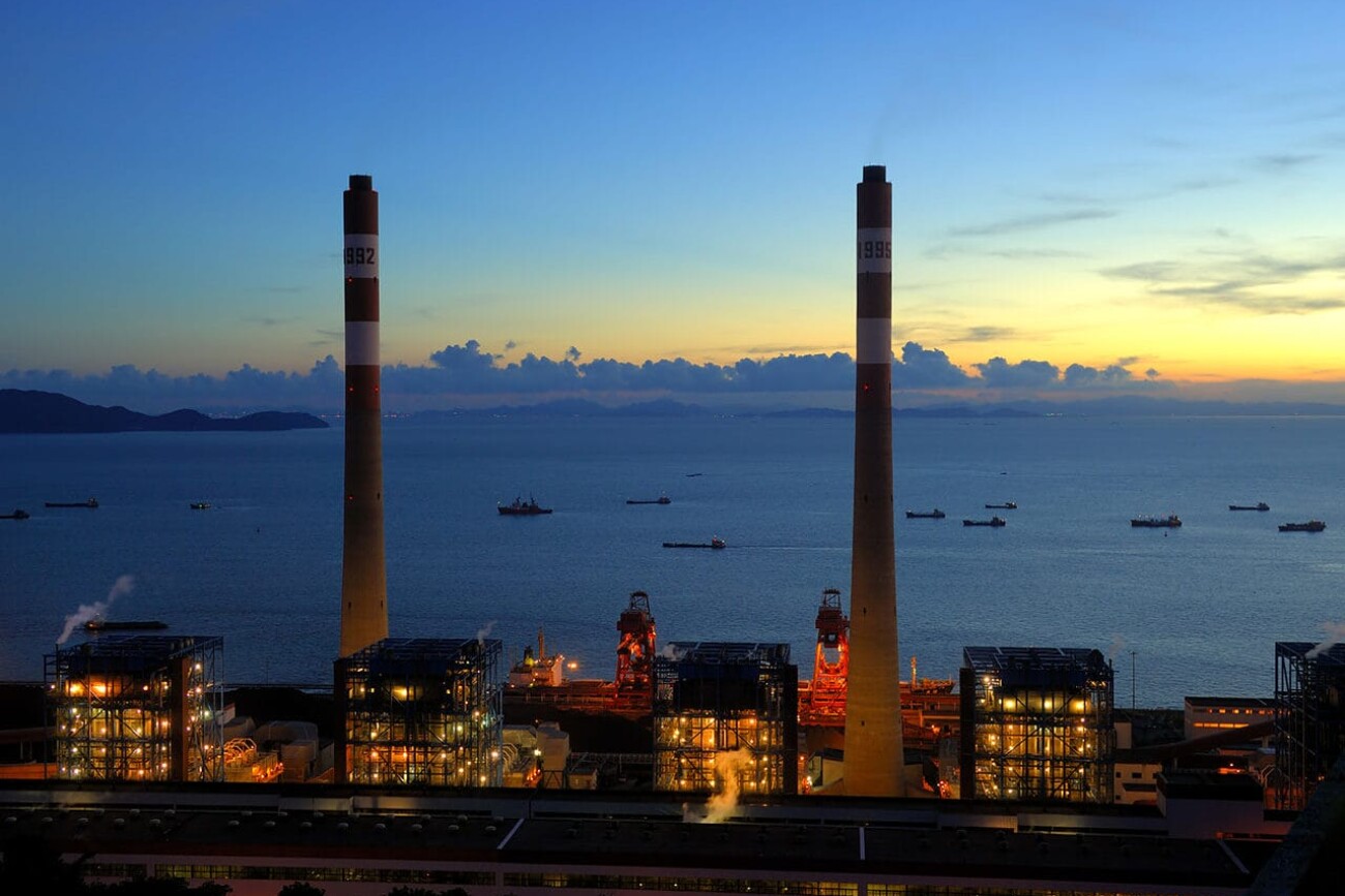 power plant on the water